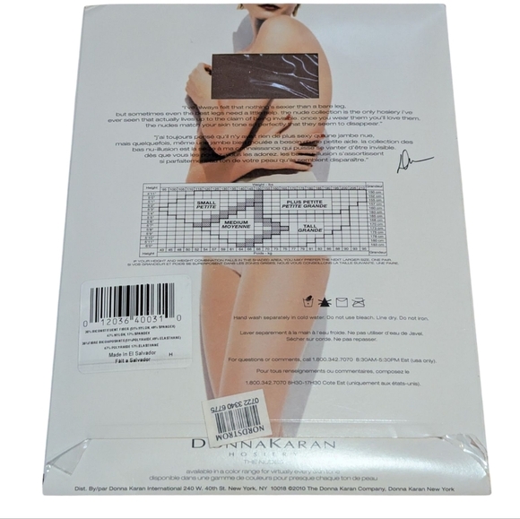 DONNA KARAN Pantyhose Hosiery The Nudes Control Top A19 B04 S NWT Medium - Picture 4 of 4